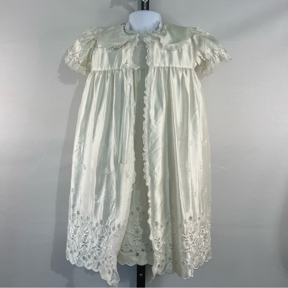 Vintage 5 piece christening gown set; baptism gown set - Picture 2 of 15
